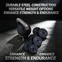 Kettlebells en fonte d'acier réglables avec revêtement en poudre, 32 kg, durables, élégantes, application universelle, entraînement de force
