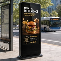 Hochleuchtende, sonnenlichttaugliche 55-Zoll-Totem-Digitalanzeige und -displays für Außenwerbung für EV-Stationen