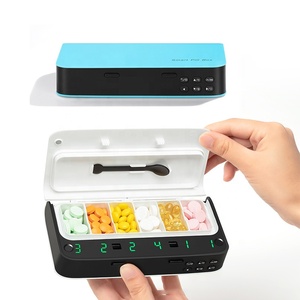 Portable Alarm Clock Remind Smart Electronic Compartment Timer Medicine Weekly Pill Dispenser Box Pill Storage Case