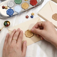 Autocollants en cire couleur cuivre, autocollants adhésifs, logo personnalisé pour enveloppe, bougie, emballage cadeau, Noël
