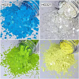 Macaron Pastel Shimmer Glitter <b>Sequins</b> Bulk Mixed Hexagon Sparkle Chips Safe <b>Material</b> For DIY Slime Resin Nail & Festival Decor - Product Image 5