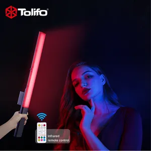Tolifo工場価格ハンドヘルドST-20RGBライトワンドビデオスタジオ写真LEDRGBスティックチューブライト