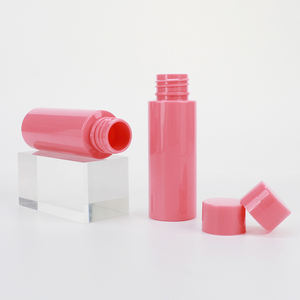 Nouvelle Arrivée 2026 – Bouteille Ronde Droite en Plastique PET de Haute Qualité, 50 ml, Couleur Rose, à Large Ouverture, pour Bonbons et Noix, avec Bouchons à Vis - Product Image 3