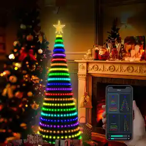 Christmas Decor Supplier Smart Diy Led Christmas Trees With Led Color Changing Lights