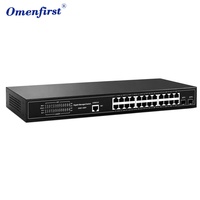 Switch PoE Géré Gigabit 24 Ports avec 2 Ports SFP Uplink, Switch Réseau Ethernet L2+, Budget de Puissance 270W IEEE 802.3af/at