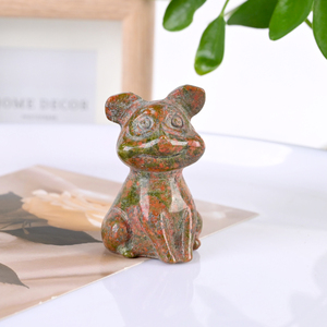 Venta al por Mayor de Mini Animales Tallados a Mano en Piedras Preciosas Naturales de Alta Calidad, Abeja y Perro, para Decoración - Product Image 2