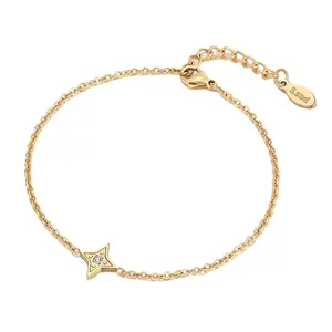 De acero inoxidable de alta calidad estrella de oro pulsera colgante de joyería al por mayor hecho en China