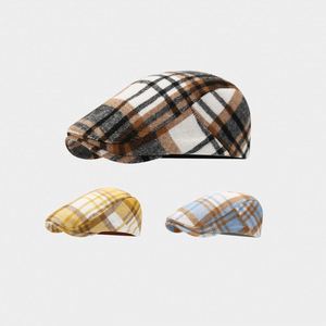 Autumn Winter Fashion Plaid Ivy Cap <b>Hat</b> Classic England Ivy Beret <b>Hat</b> High Quality Vintage Ivy <b>Hats</b> - Product Image 2