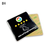 Plaque NFC époxy 13.56MHz programmable NTAG215 Plaque de table de restaurant NFC Google Review Sticker