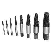 Extracteur de vis endommagées, 8 pièces, extracteur de goujon cassé, kit d'extracteur de vis à filetage fin