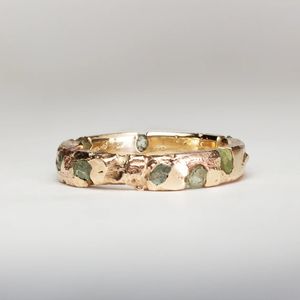 แหวนเพชรสีทอง14K,แหวนทองประดับเพชร - Product Image 2