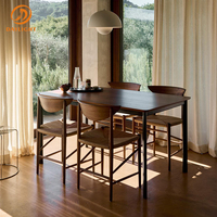 Ensemble de salle à manger classique DAYLIGHT FURNITURE pour balcon français, table et chaises en métal, aluminium et bois pour intérieur