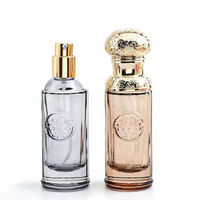 Atomizador de Perfume de Vidrio Cuadrado de Alta Calidad de 30ml 50ml, Botella Portátil de Aromaterapia para Viaje con Tapa de Corona y Serigrafía