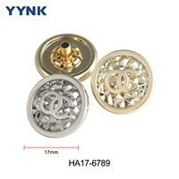 Boutons-pression métalliques YYNK de haute qualité - Pressions à bouton en plastique personnalisées pour vestes, manteaux, chemises, vêtements et blazers