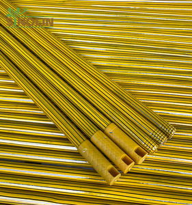 Machine écologique robuste <span class=keywords><strong>PVC</strong></span> plastique enduit bâton en bois 25mm fer métal poignée brosse vadrouille palmier balai fabricant bambou naturel - Product Image 5