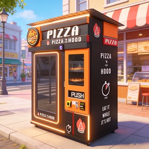 Máquina Expendedora de Pizza y Pan Caliente 2026, Nueva, con Pantalla Táctil de 55 Pulgadas, SDK Habilitado, Compatible con ADA, POS, Cambio de Monedas Automático y Gestión de Stock - Product Image 1