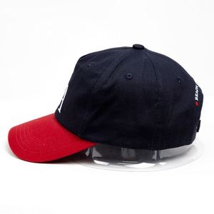 Maßgefertigte 5-Panel Baseballkappe mit Gebogenem Schirm, 100% Baumwolle, Mesh, Flachstickerei, Metallschnalle, Zweifarbig, Outdoor, OEM Individuelles Logo - Product Image 3