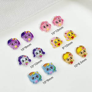 沙龙卡通彩色卡哇伊马树脂艺术黄色草莓迷你吊饰装饰配件 - Product Image 4