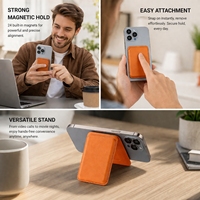 Portefeuille magnétique en cuir PU de luxe avec support de téléphone, aimant puissant N52, pour iPhone 18 17 16 15 14 Pro Max