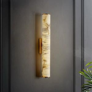 Moderno <span class=keywords><strong>LED</strong></span> bianco marmo pendente luce alabastro camera da letto interna lampadario con lampade da parete per comodino - Product Image 3