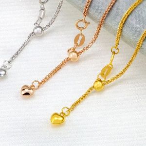 Collar con Colgante de Corazón Xinfly, Cadena Chopin, Oro Puro de 18k AU750, Joyería para Mujer - Product Image 3