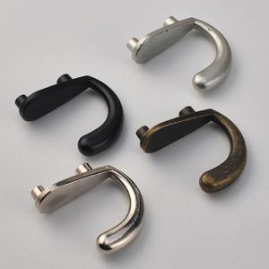 Zinc Alloy Single Coat Hook Antique Bronze Silver Black <b>Brushed</b> Nickel Wall Mounted For Cabinets Bedroom Doors And Walls - Product Image 2