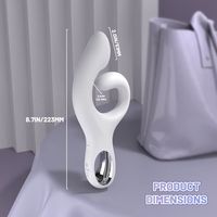 Vibrateur Lapin Flexible OEM ODM Prix Usine Double Moteur Stimulateur Clitoridien Point G 9 Fréquences Jouet Sexuel en Silicone
