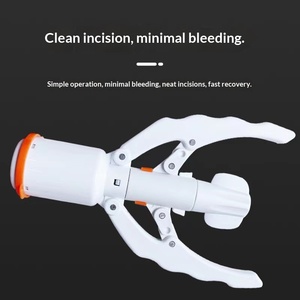 Grapadora Quirúrgica Estéril de un Solo Uso para <span class=keywords><strong>Circuncisión</strong></span> del Prepucio <span class=keywords><strong>con</strong></span> <span class=keywords><strong>Anillo</strong></span> de Goma y Liberación Automática de Clavos, Certificación CE, Gris/Naranja - Product Image 2