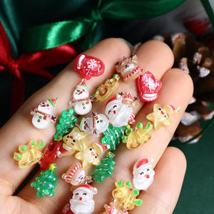 30 piezas 3D Navidad 30 piezas resina armadura accesorios muñeco de nieve alce <span class=keywords><strong>manicura</strong></span> decoraciones árbol transfronterizo <span class=keywords><strong>manicura</strong></span> <span class=keywords><strong>francesa</strong></span> - Product Image 4