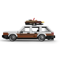 Set de Bloques de Construcción de Coche de Viaje Vintage al por Mayor, Estuche de Exhibición, Kit de Modelo de Ladrillos de Plástico ABS a Escala Premium para Coleccionistas, Regalos 8824