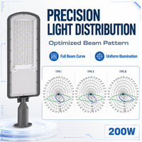 Éclairage de parking à bas prix, éclairage extérieur étanche IP66, lampadaire en aluminium 50W 100W 150W 200W, lampadaire LED