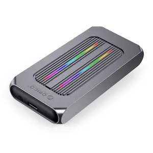 ORICO M2R1-G2 RGB כל אלומיניום USB3.2 Gen2 10Gbps M.2 NVMe SSD מארז למצב מוצק כונן עבור גיימר וידאו עריכה