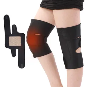 Rodillera con calor térmico, terapia de masaje flexible, turmalina, autocalentamiento