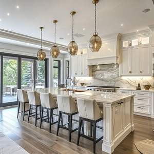 مجموعة خزائن مطبخ حديثة من الخشب الصلب من سي بي إم مارت مع سطح عمل من الراتنج وصنبور - أثاث تخزين صديق للبيئة - Product Image 6