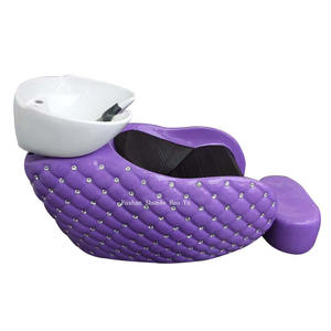 SC45 kaplama demir bacak mor güzellik salonu makyaj sandalyeleri - Product Image 3