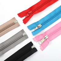 Prix bas 3 #   5 #   8 #   Fermeture éclair en nylon, fermeture éclair à glissière ouverte, fermeture éclair en nylon personnalisée pour vêtements