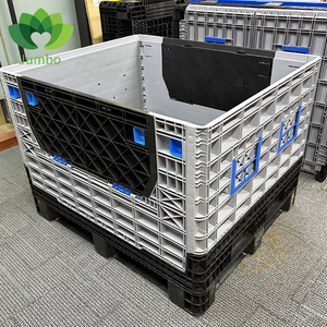 Caja de Paletas Plegable Rígida de HDPE con Entrada para Montacargas de 4 Vías, Alta Capacidad de Carga, Impermeable y Plegable para Almacenamiento Reciclable - Product Image 1