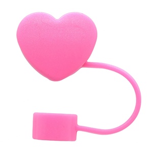 Tapón de Pajita de Goma Suave de 10 mm con Diseño de Corazón 3D Estéreo, Accesorio Universal para Bebidas con Hebilla Decorativa, Adornos para Pajitas - Product Image 5