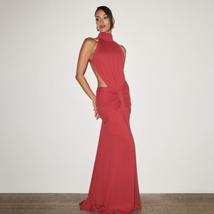 Abito da sera lungo da donna elegante a sirena, sexy, senza schienale, avvolgente sui fianchi, per l'estate 2026 - Vendita all'ingrosso - Product Image 4