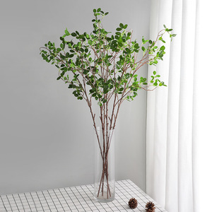 Piante Artificiali in Seta Foglie Verdi Milanese 110cm Fiori in Vaso per Centri Commerciali Decorazioni Casa Matrimoni Fiori Finti - Product Image 2