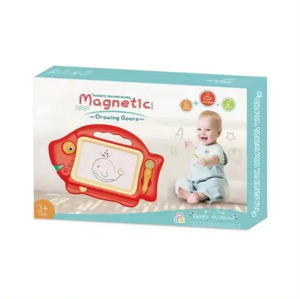 Mainan papan gambar kartun magnetik untuk anak-anak, mainan edukasi DIY, papan gambar bentuk ikan magnetik - Product Image 3