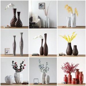 Vasi nordici per piante artificiali, <span class=keywords><strong>vaso</strong></span> rustico in <span class=keywords><strong>resina</strong></span> bianca decorazione per la casa, moderno grande pavimento in Polyresin <span class=keywords><strong>vaso</strong></span> - Product Image 6