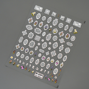 Leidankou en relieve lindo encaje francés uñas pegatinas 5D tridimensional hueco Retro novia boda flor uñas pegatinas - Product Image 5