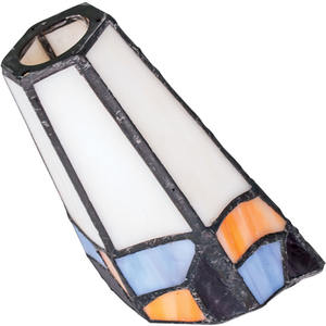 หลอดแก้ว G9สีขาวทิฟฟานี่ผ้าคลุมและเฉดสีที่มี D.7xAlt สีฟ้าและสีส้ม11ซม - Product Image 1