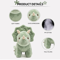 Peluche Dragon Triangulaire Adorable Ultra Douce Rembourrage Coton PP Logo Personnalisé ODM OEM Cadeau Anniversaire Fêtes