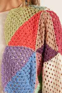 Pull court Vintage en tricot <span class=keywords><strong>ajouré</strong></span>, personnalisé, carré, Crochet à la main, <span class=keywords><strong>Cardigan</strong></span> pour <span class=keywords><strong>femme</strong></span>, été - Product Image 5