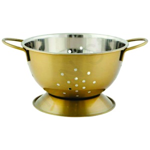 Stainless Steel Kitchen Gadget <b>Strainer</b> <b>Colander</b> Mini <b>Colander</b> Gold Color Kitchen Accessories at Wholesale Price - Product Image 1