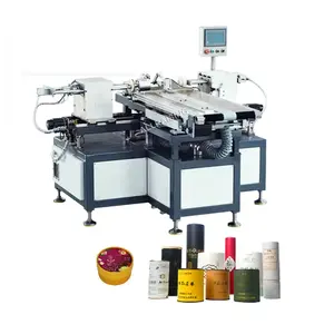 Automatic Round Rigid Box Making Machine Small Cell Paper Tube Can Assembly Bottom Pasting Inward Folding Labeling Machine