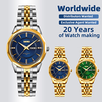 Montre de sport de luxe pour femme SKMEI 9264, nouvelle mode, étanche, mouvement à quartz, 3 bars, boîtier en alliage d'acier inoxydable et verre.