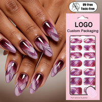 Vernis à ongles en gel de qualité salon, non toxique, sans HEMA, à appliquer sans lampe UV, bandes adhésives pour ongles en gel, pré-durcissement sans UV, enveloppes pour ongles en gel